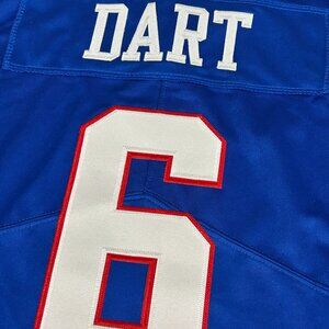 Men's New York Giants Jaxon Dart #6 Stitched Game Jersey Size Medium